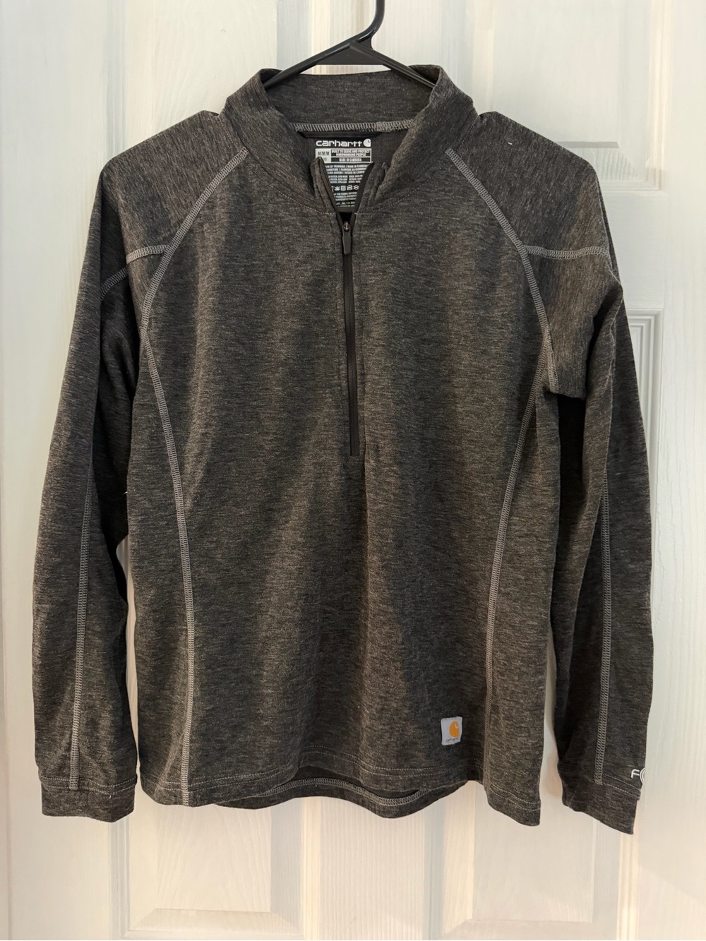 Carhartt Women's Dark Heather Gray Half-Zip Performance Pullover
